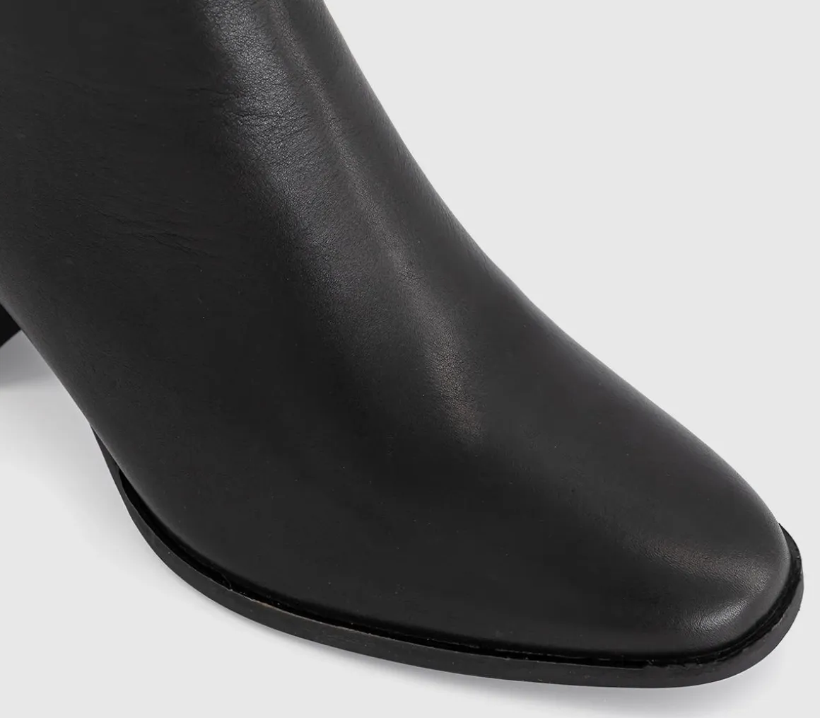 Abbey Buckle Detail Heeled Ankle Boots