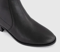 Acquire Leather Unlined Block Heel Ankle Boots