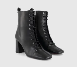 Ada Lace Up Block Heel Boots