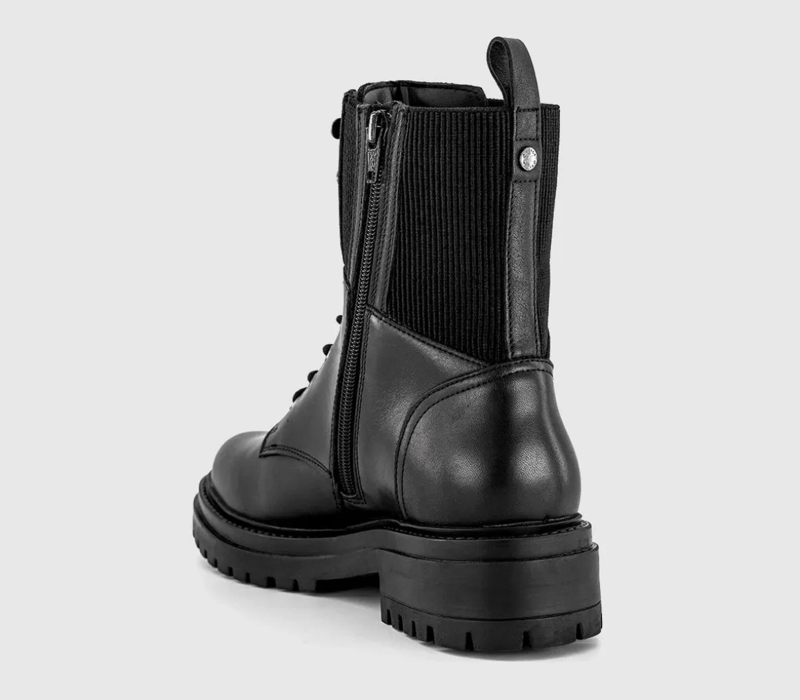 Affirm Elastic Panel Lace Up Boots