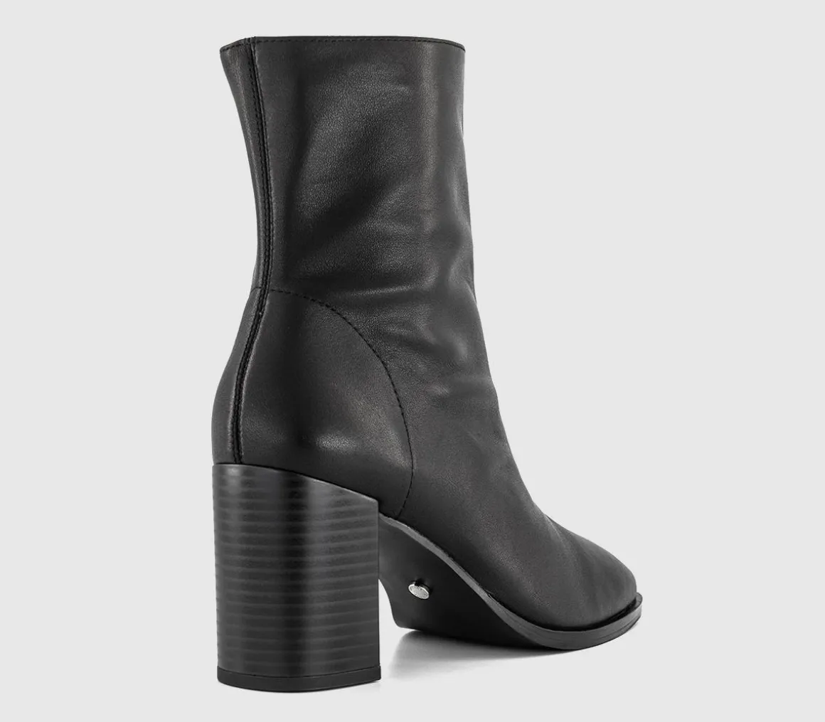 Aiden Front Zip Block Heel Boots