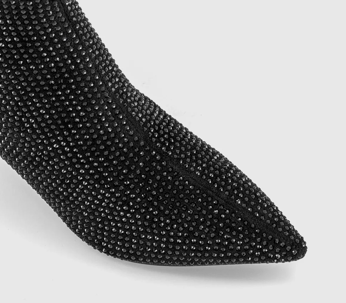 Amaze Embellished Kitten Heel Ankle Boots