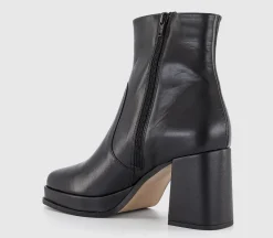 Apply Covered Platform Block Heel Ankle Boots