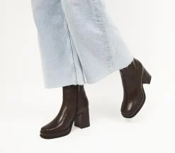 Apply Covered Platform Block Heel Ankle Boots