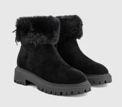 Apres Fur Cuff Ankle Boots
