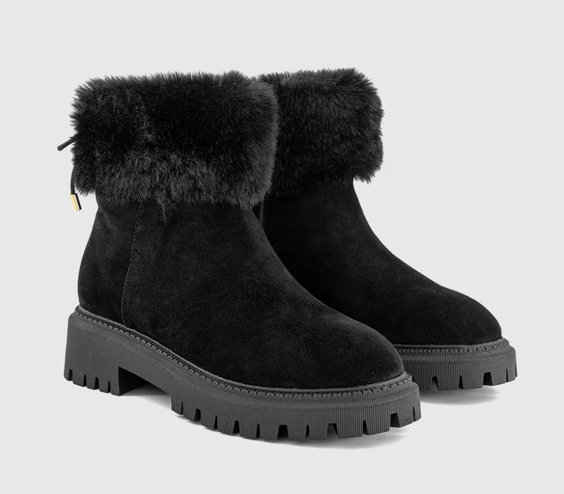 Apres Fur Cuff Ankle Boots