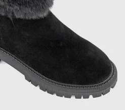 Apres Fur Cuff Ankle Boots