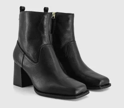 Arcadia Square Toe Block Heel Ankle Boots