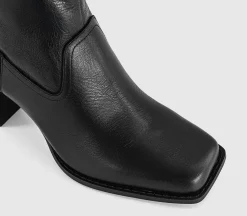 Arcadia Square Toe Block Heel Ankle Boots