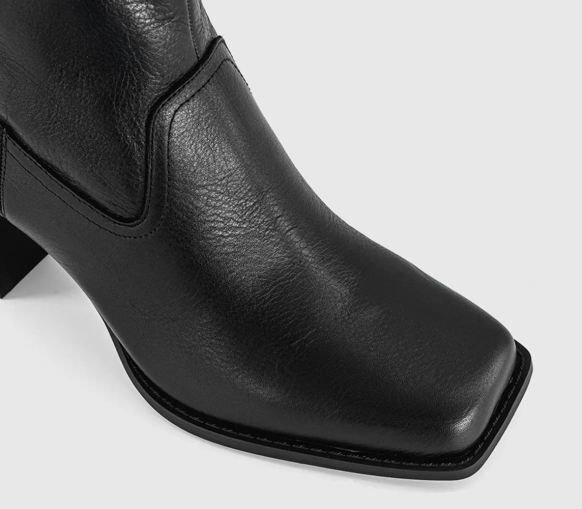 Arcadia Square Toe Block Heel Ankle Boots