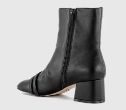 Aris Block Heel Buckle Detail Boots
