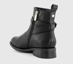 Athens Buckle Strap Ankle Boots