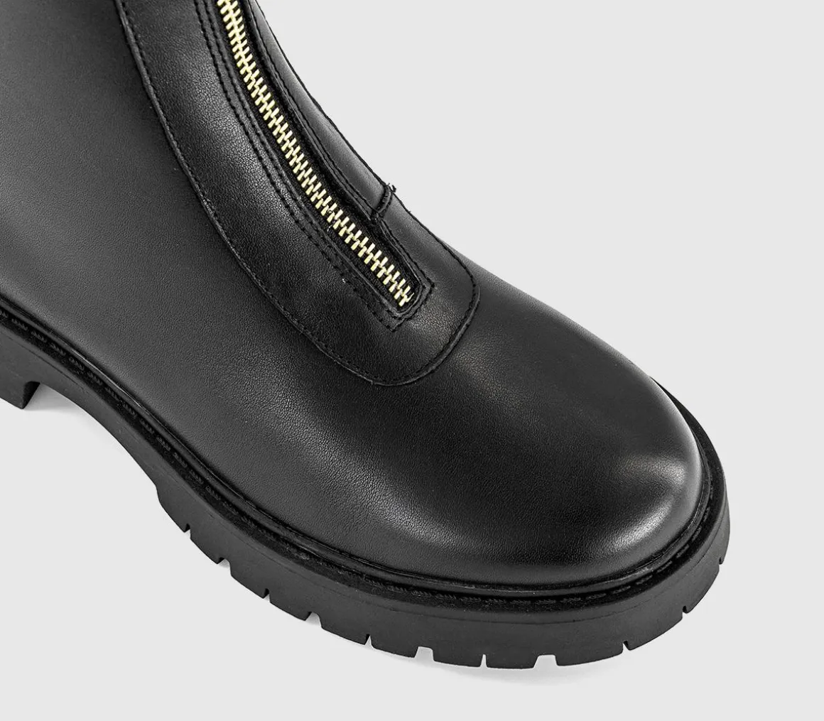 Atticus Front Zip Chunky Boots