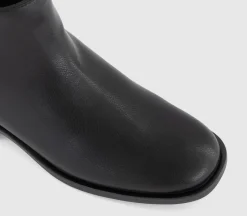 Aubrey Zip Detail Flat Ankle Boots