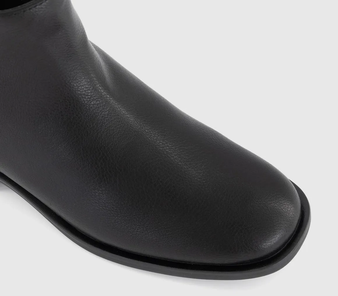 Aubrey Zip Detail Flat Ankle Boots