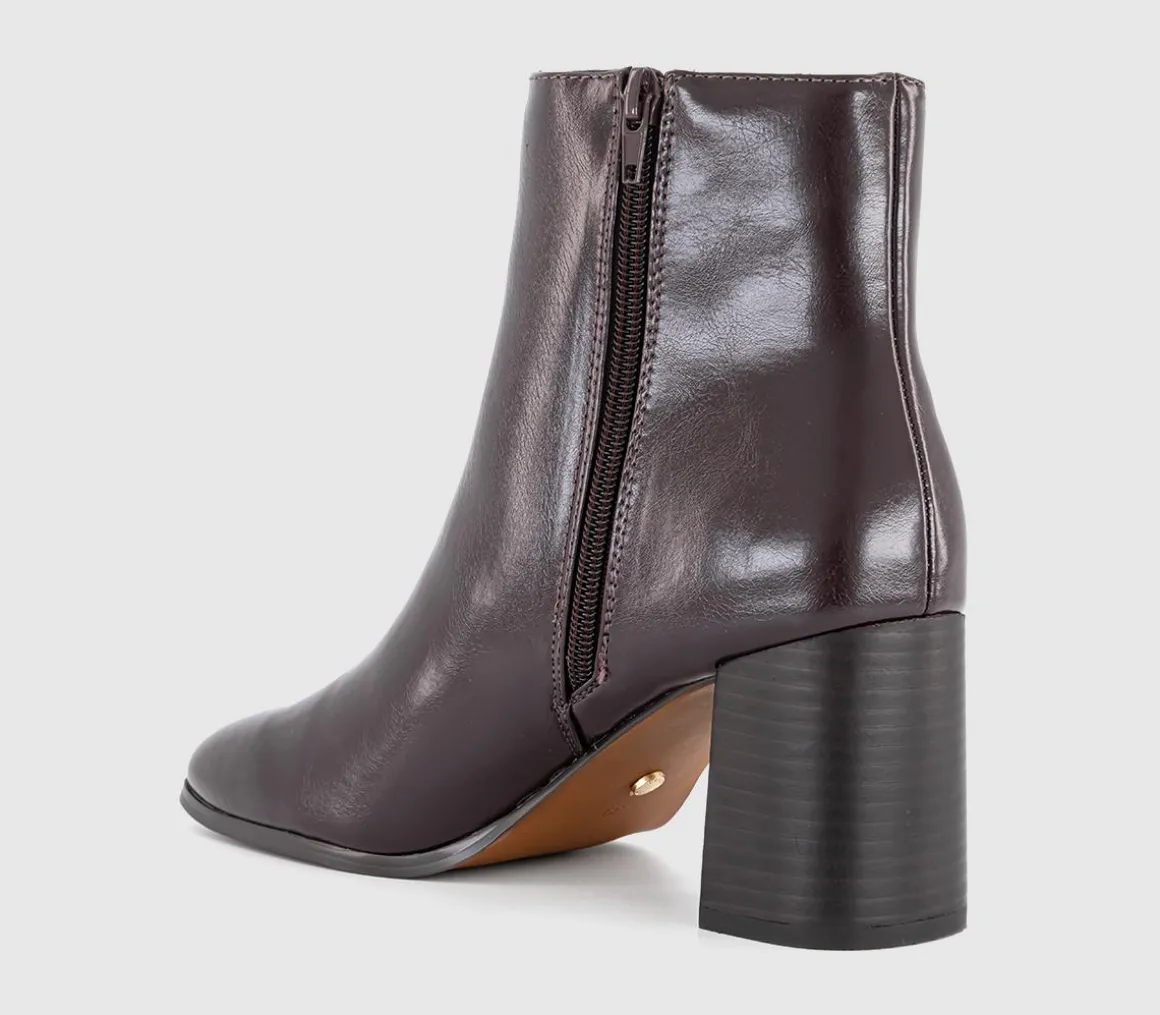 Ava Block Heel Ankle Boots