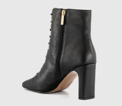 Avery Slim Heel Lace Up Ankle Boots