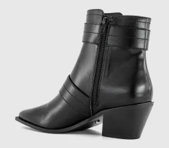 Axis Buckle heeled Ankle Boot