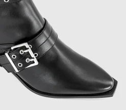 Axis Buckle heeled Ankle Boot