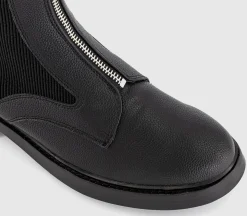 Azure Front Zip Ankle Boots