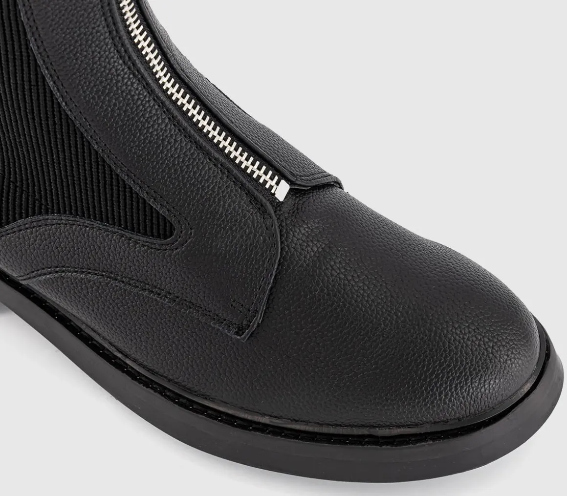 Azure Front Zip Ankle Boots