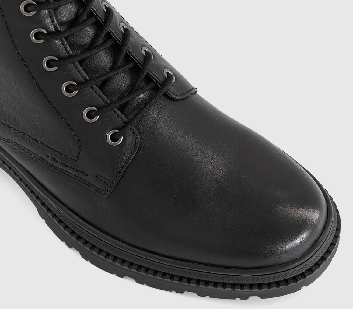 Bowie Chunky Leather Lace Boots