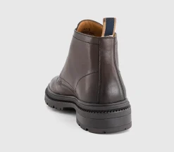 Bowie Chunky Leather Lace Boots