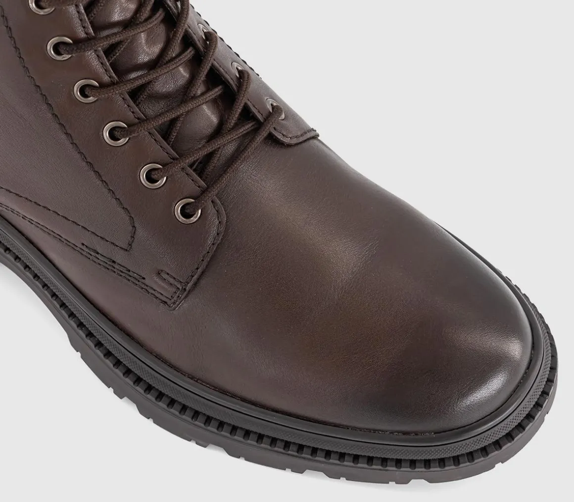 Bowie Chunky Leather Lace Boots