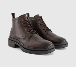 Bowie Chunky Leather Lace Boots