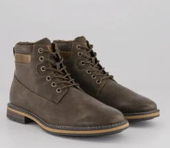 Brodie Borg Lined Lace Up Boots