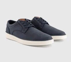 Cassius Perf Collar Detail Lace Up Trainers