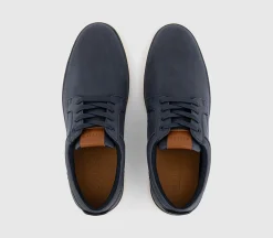 Cassius Perf Collar Detail Lace Up Trainers