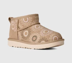 Classic Ultra Mini Sun Stitch Kids Boots