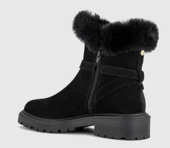 Earth Addict: Akka Fur Cuff Ankle Boots