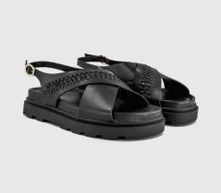 Earth Addict Fleur Cross Over Chunky Sandals