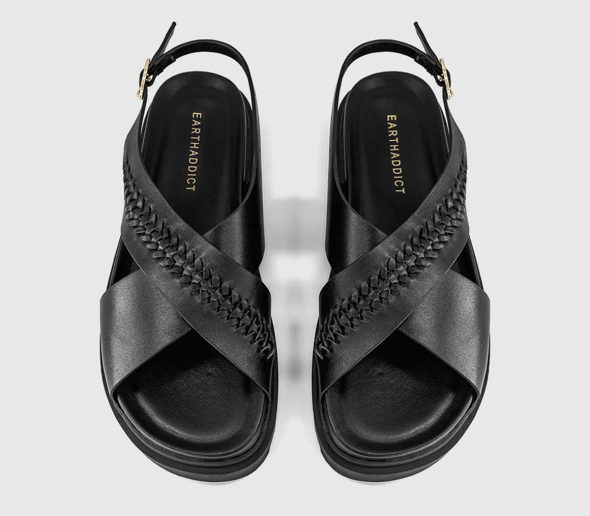 Earth Addict Fleur Cross Over Chunky Sandals