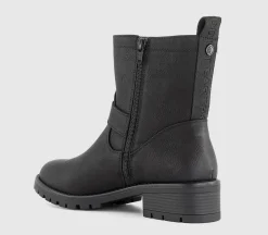 Earth Addict Iris Buckle Detail Ankle Boots