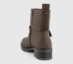 Earth Addict Iris Buckle Detail Ankle Boots