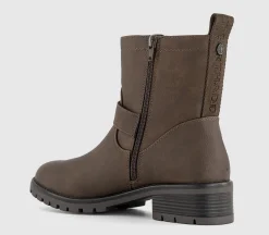 Earth Addict Iris Buckle Detail Ankle Boots