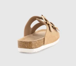 Earth Child: Evergreen Footbed Slip On Sandals