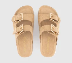 Earth Child: Evergreen Footbed Slip On Sandals