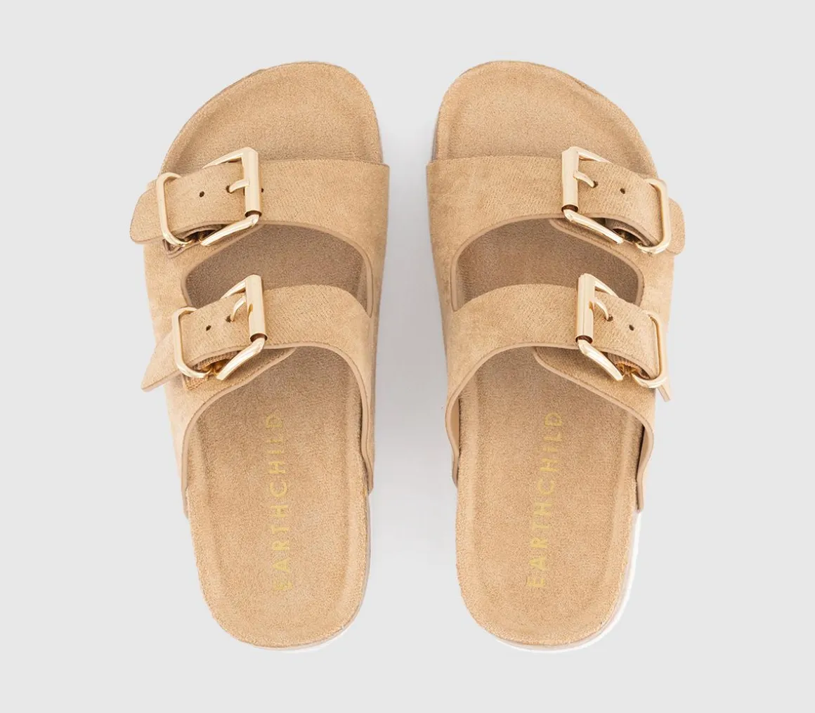 Earth Child: Evergreen Footbed Slip On Sandals