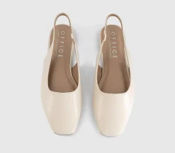 Fame Square Toe Slingback Flats