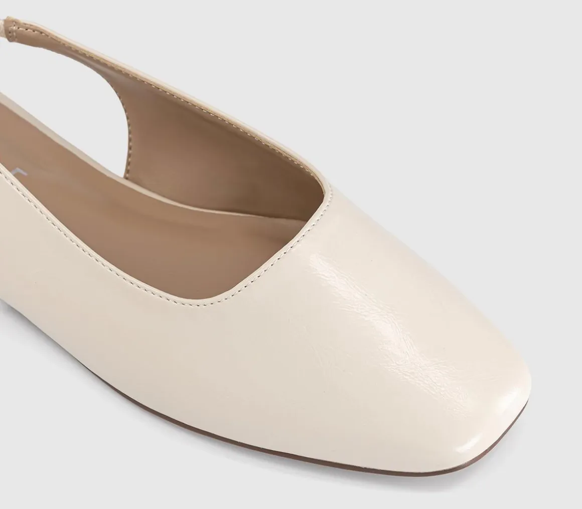 Fame Square Toe Slingback Flats