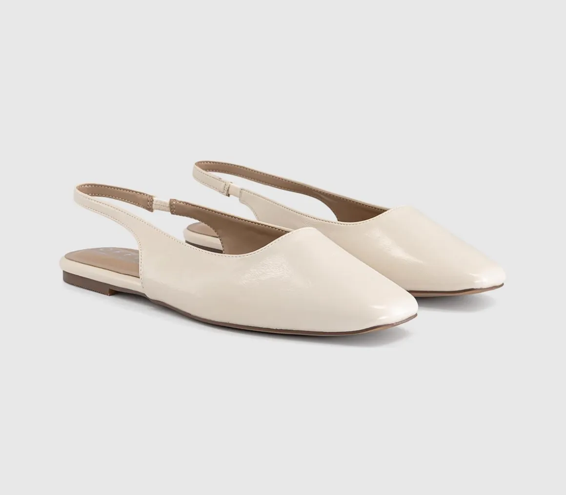 Fame Square Toe Slingback Flats