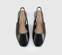 Fame Square Toe Slingback Flats