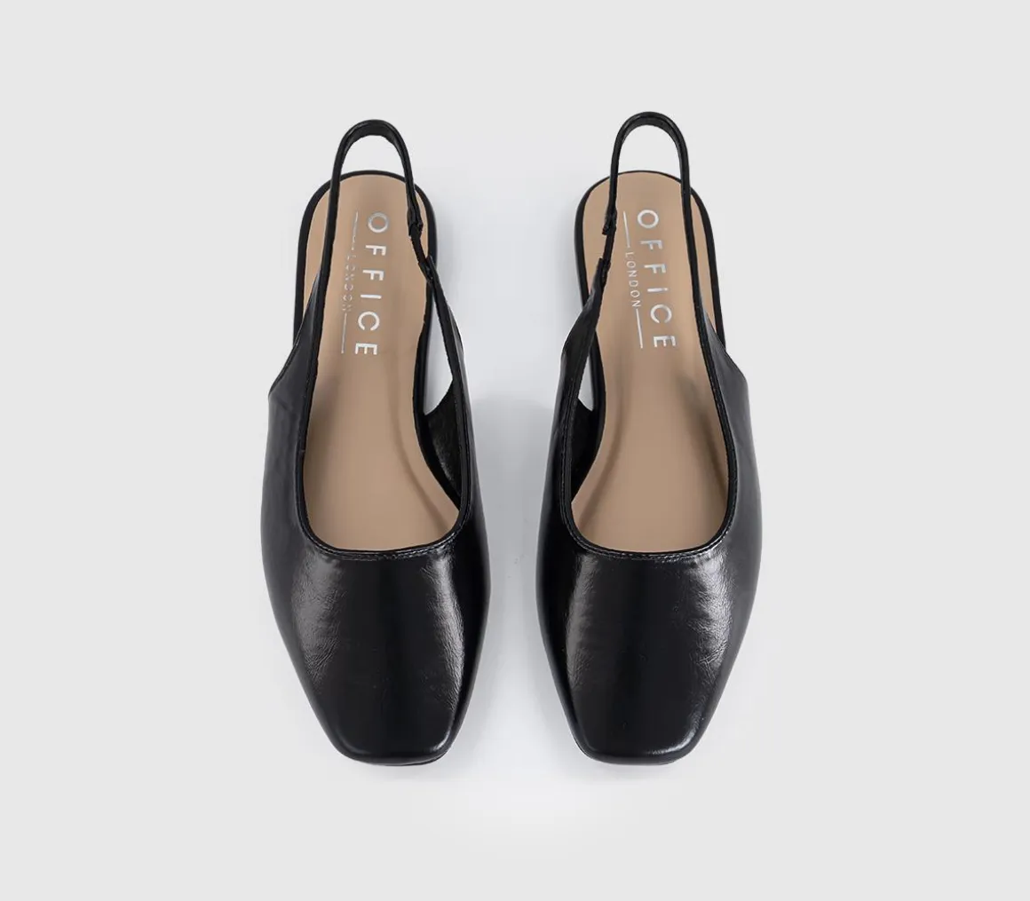 Fame Square Toe Slingback Flats