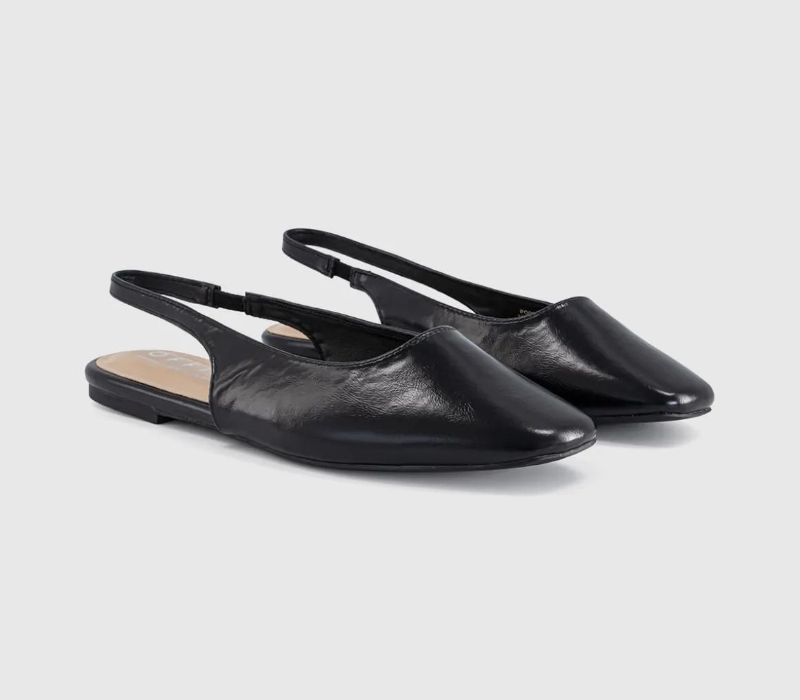 Fame Square Toe Slingback Flats
