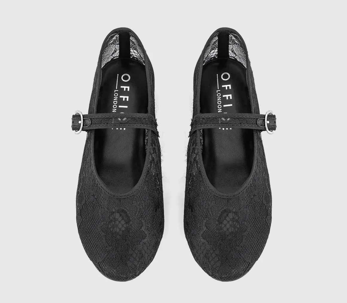Fanciful Lace Mary Jane Ballet Pumps