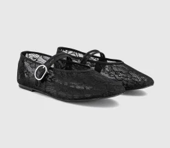 Fanciful Lace Mary Jane Ballet Pumps